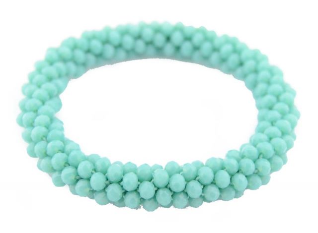 PULSERA TRENZADA BRILLO VERDE