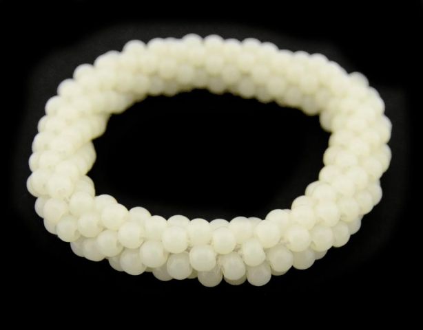 PULSERA TRENZADA MATE BEIGE