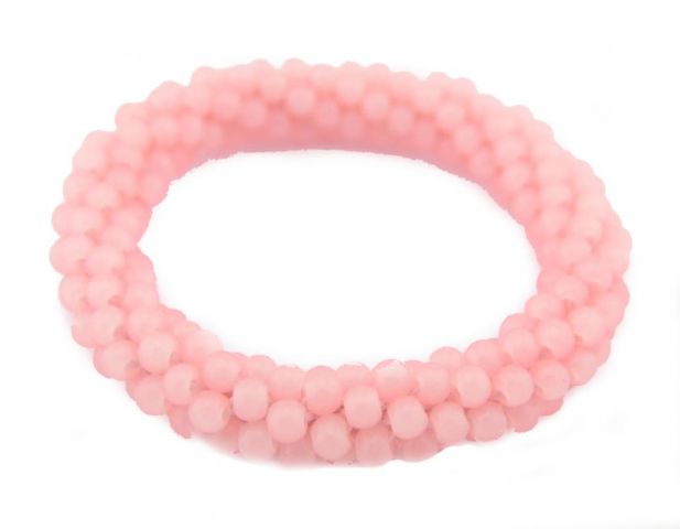 PULSERA TRENZADA MATE ROSA