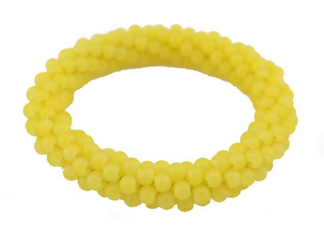 PULSERA TRENZADA MATE AMARILLA