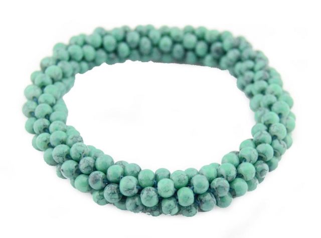 PULSERA TRENZADA MATE VERDE