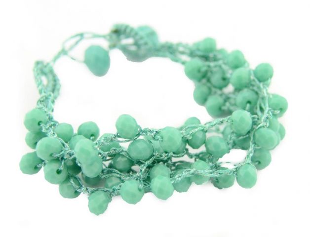 PULSERA HILADA 6 VUELTAS TURQUESA