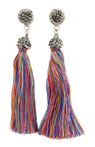 PENDIENTES FLECOS MULTICOLOR