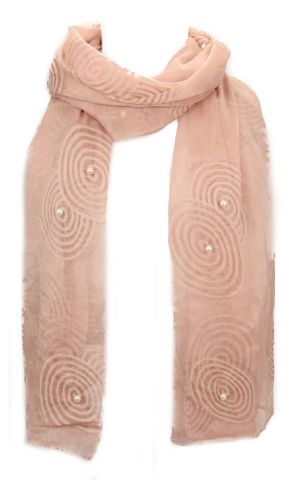 FOULARD CIRCULOS PERLA ROSA