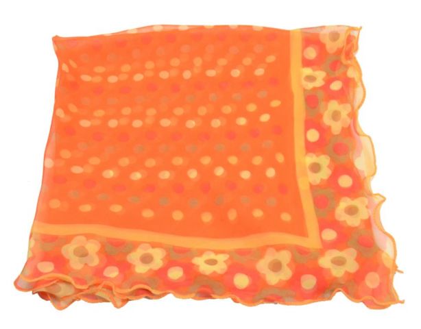 FOULARD MINI LUNARES FLORES NARANJA