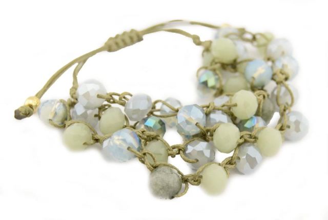 PULSERA 2 VUELTAS EN CORDON VERDE