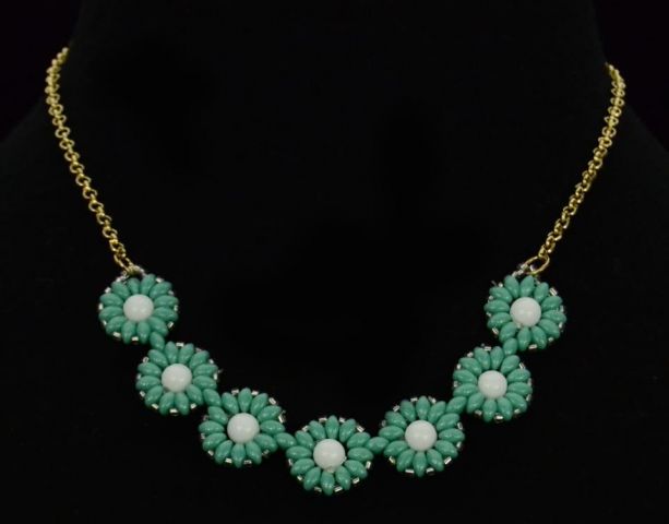 COLLAR CORTO 7 FLO TURQUESA