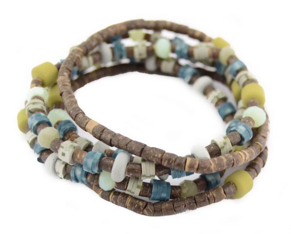 PULSERA VUELTAS ETNIC VERDE