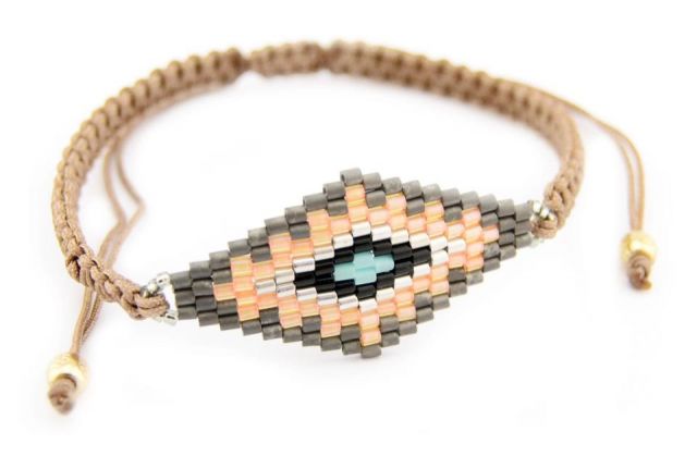 PULSERA HILO ROMBO BALI VERDE