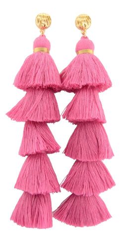 PENDIENTES FLECOS XL ROSA