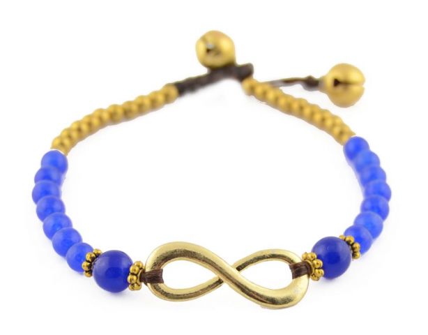 PULSERA BOLAS INFINITY AZUL