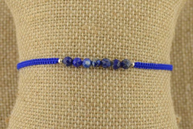 PULSERA AG HILO PIEDRAS NATU AZUL