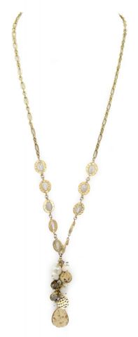 COLLAR Y CADENA Y AROS NATURAL
