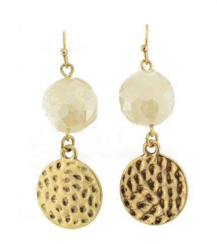 PENDIENTES CIRCULO + PIEDRA NATURAL