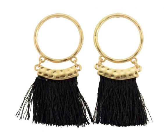 PENDIENTES HILO  NEGRO