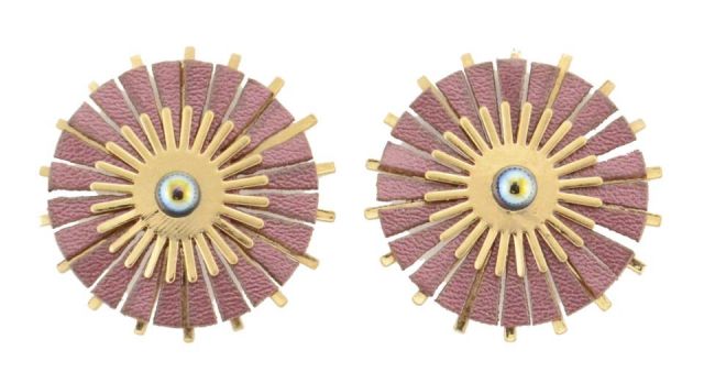 PENDIENTES CIRCULO RADIAL  ROSA