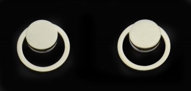 PENDIENTES CIRC. + ARO PLATEADO