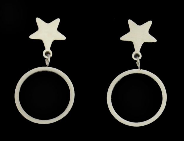 PENDIENTES ESTRELLA + ARO PLATEADO