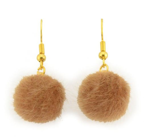 PENDIENTES BOLA PELO BASIC CAMEL