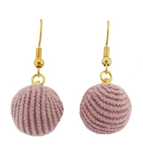 PENDIENTES BOLA PANA BASIC ROSA