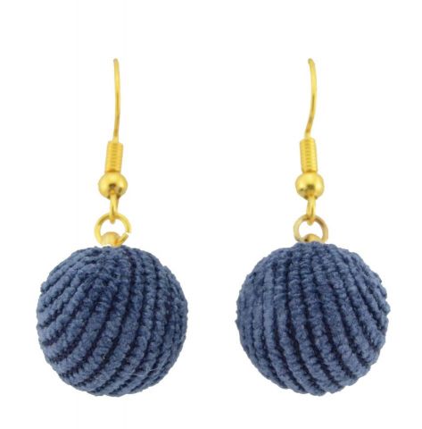 PENDIENTES BOLA PANA BASIC AZUL