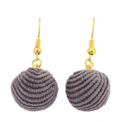 PENDIENTES BOLA PANA BASIC GRIS
