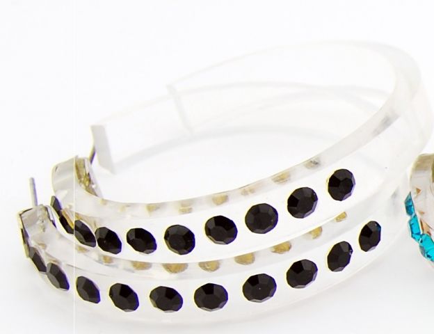 PENDIENTES ARO METACRISTAL D NEGRO