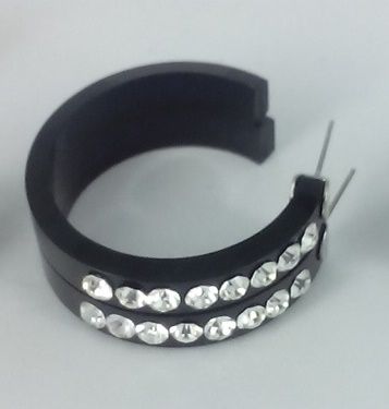 PENDIENTES ARO METACRISTAL D BLACK