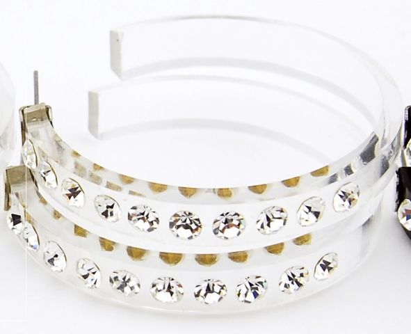 PENDIENTES ARO METACRISTAL E TRANSPARENTE