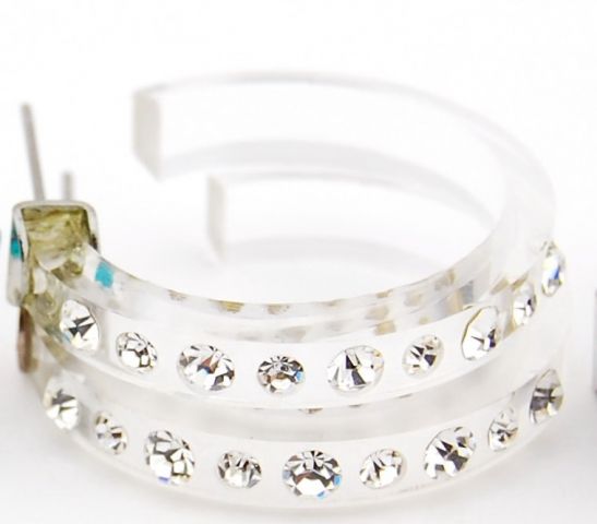 PENDIENTES ARO METACRISTAL F TRANSPARENTE
