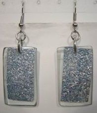PENDIENTES BANTU AG RECT. AZUL