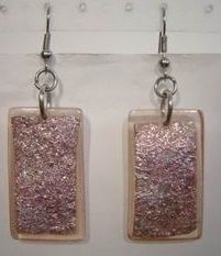 PENDIENTES BANTU AG RECT. ROSA