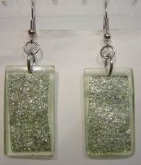 PENDIENTES BANTU AG RECT. VERDE