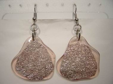 PENDIENTES BANTU IRREG. ROSA