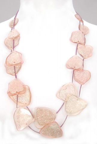 COLLAR BANTU IRREG. G ROSA