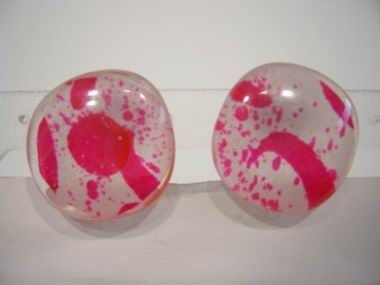 PENDIENTES TIE-DIE ROSA