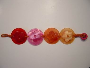 PULSERA FLOR SOB.  ROSA