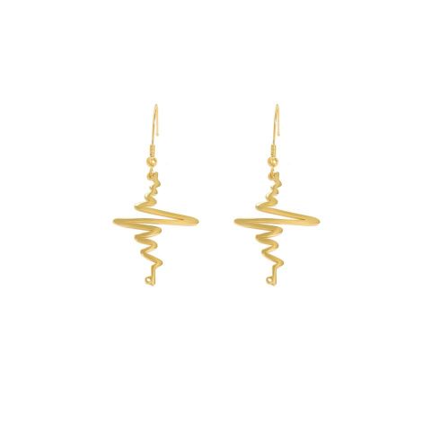 PENDIENTES ACERO CARDIO CHAPADO