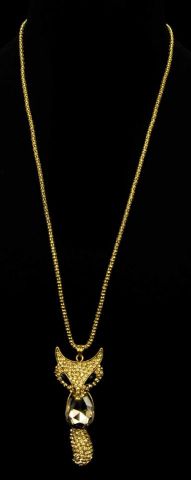COLLAR ZORRO CRISTALES DORADO
