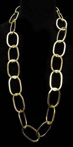 COLLAR CADENA LA OVAL PLANA DORADO