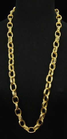 COLLAR CAD. 90 ESLABON DOBL DORADO