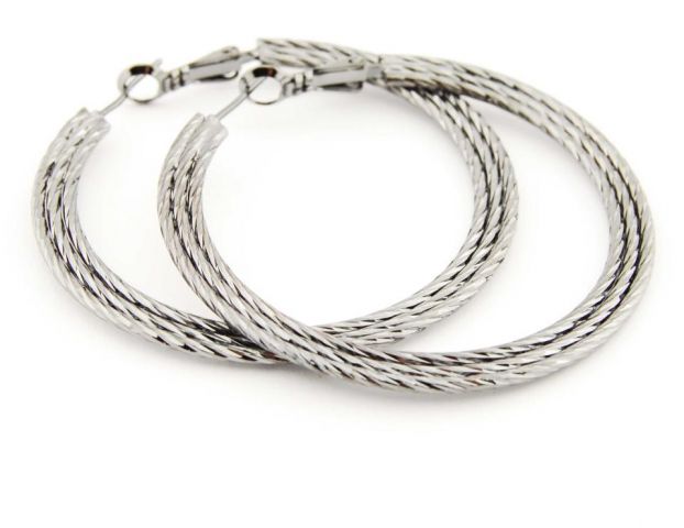 PENDIENTES ARO TRIPLE ANTR. 5CM