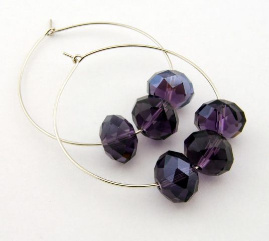 PENDIENTES ARO 3 MOCHIS P MORADO