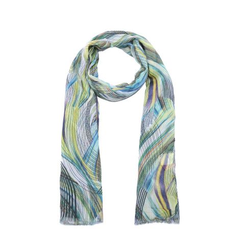 FOULARD DIBUJOS RAYADOS VERDE