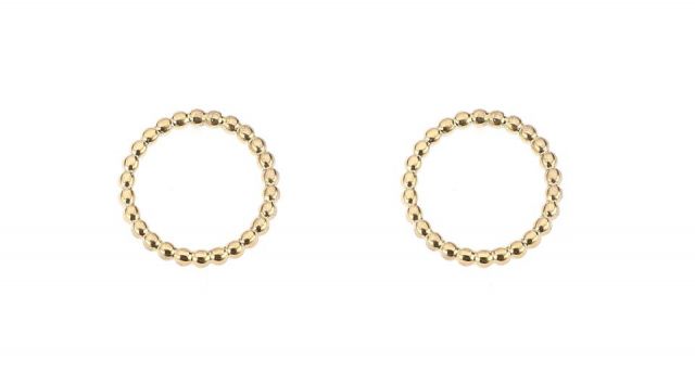 PENDIENTES ACERO CIRCULO CHAPADO