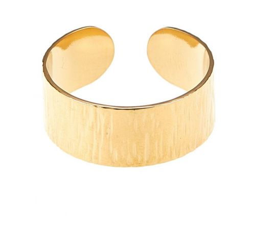 ANILLO ACERO ANCHO LISO CHAPADO