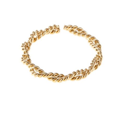 ANILLO ACERO FINO TORZ. CHAPADO