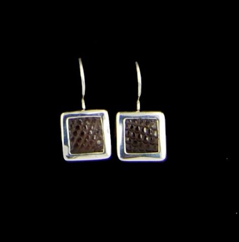 PENDIENTES AG CUAD. SERP. COLG. NEGRO 2,4G